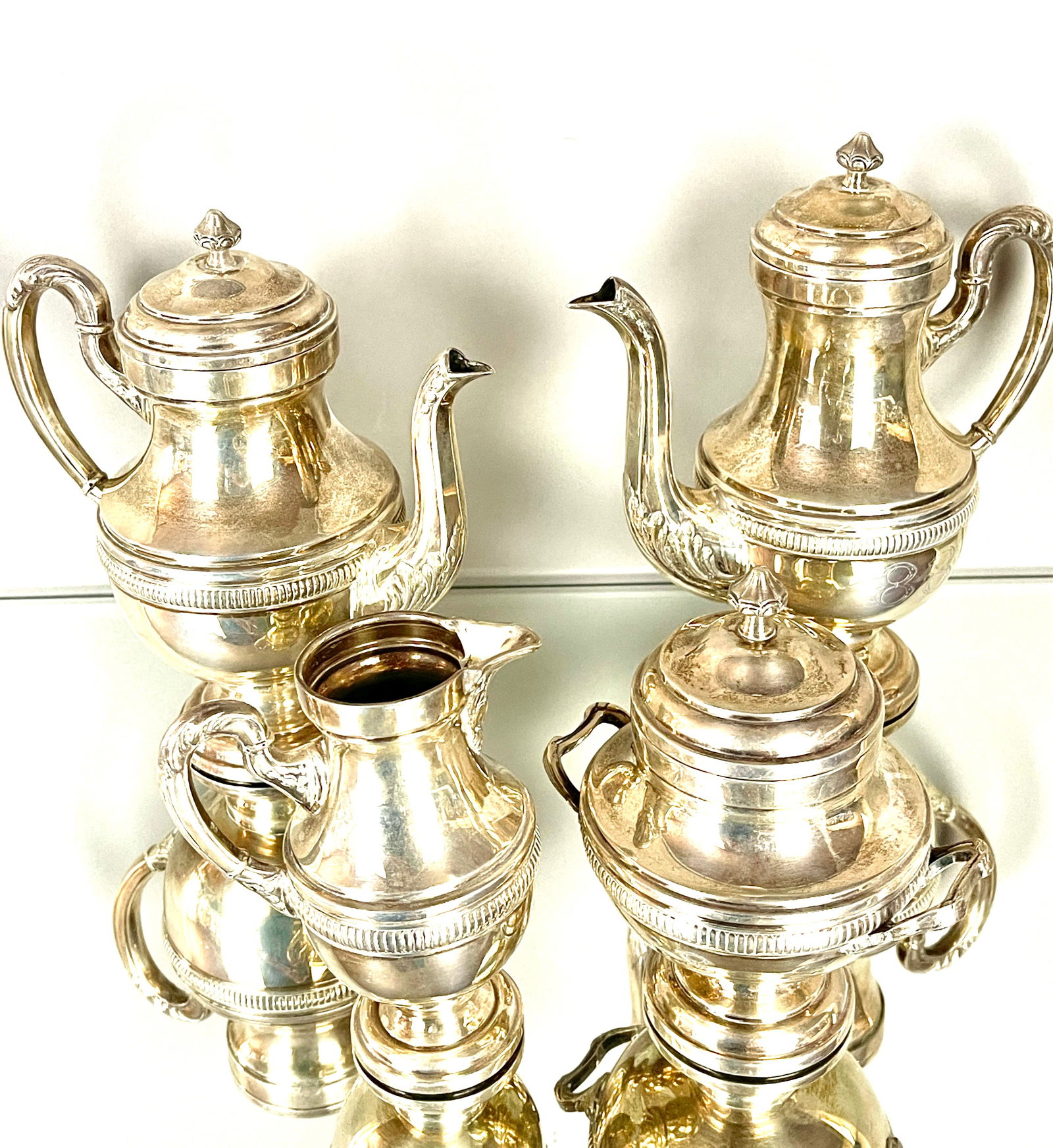 4 Pc. Dutch Colonial 835 Silver tea set (1 of 2)