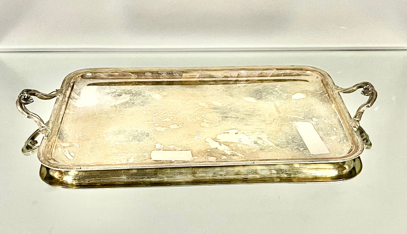 French 935 Silver Serving Tray (1 of 3)