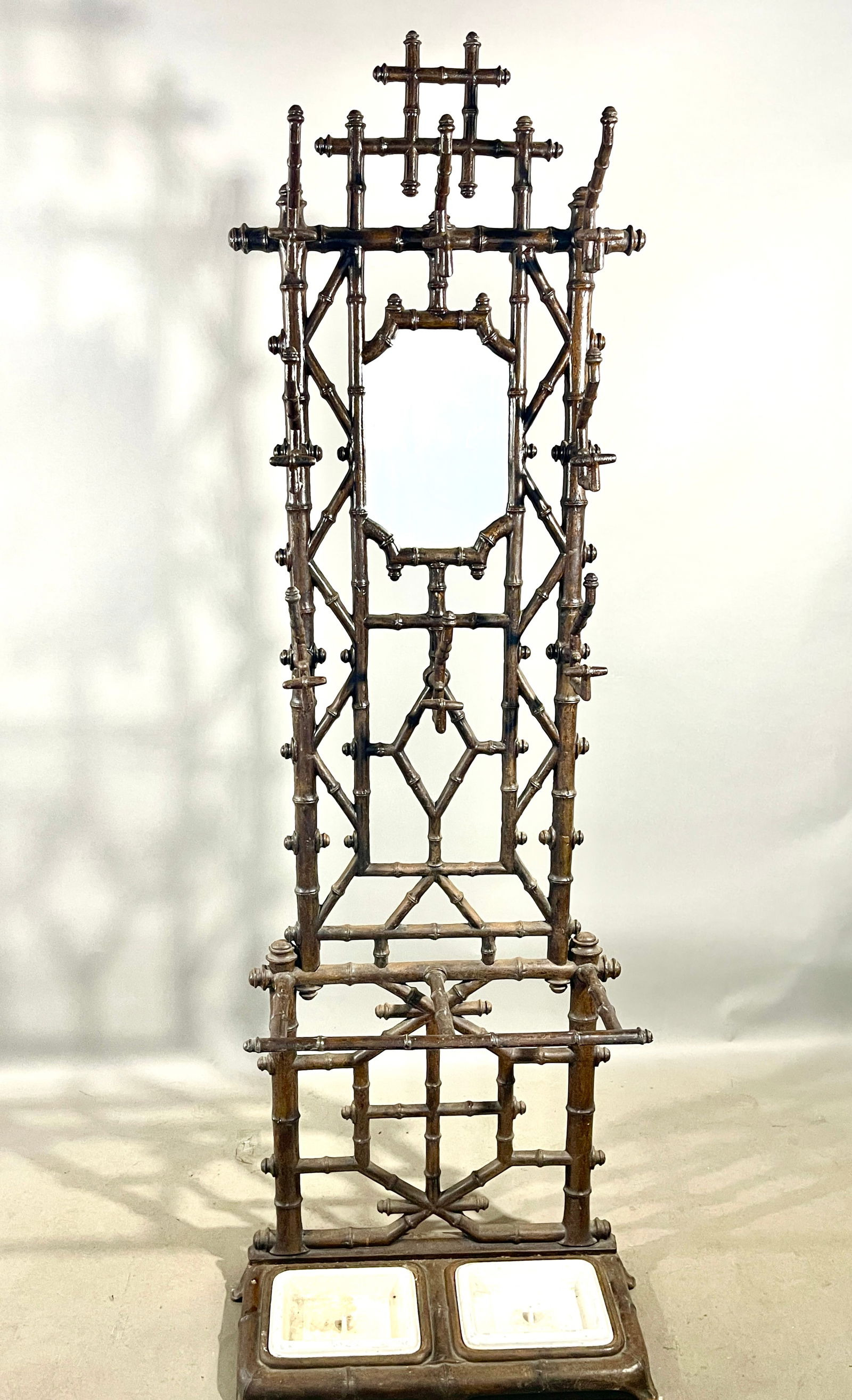 Unusual French Cast Iron Faux Bamboo Hallstand (1 of 5)