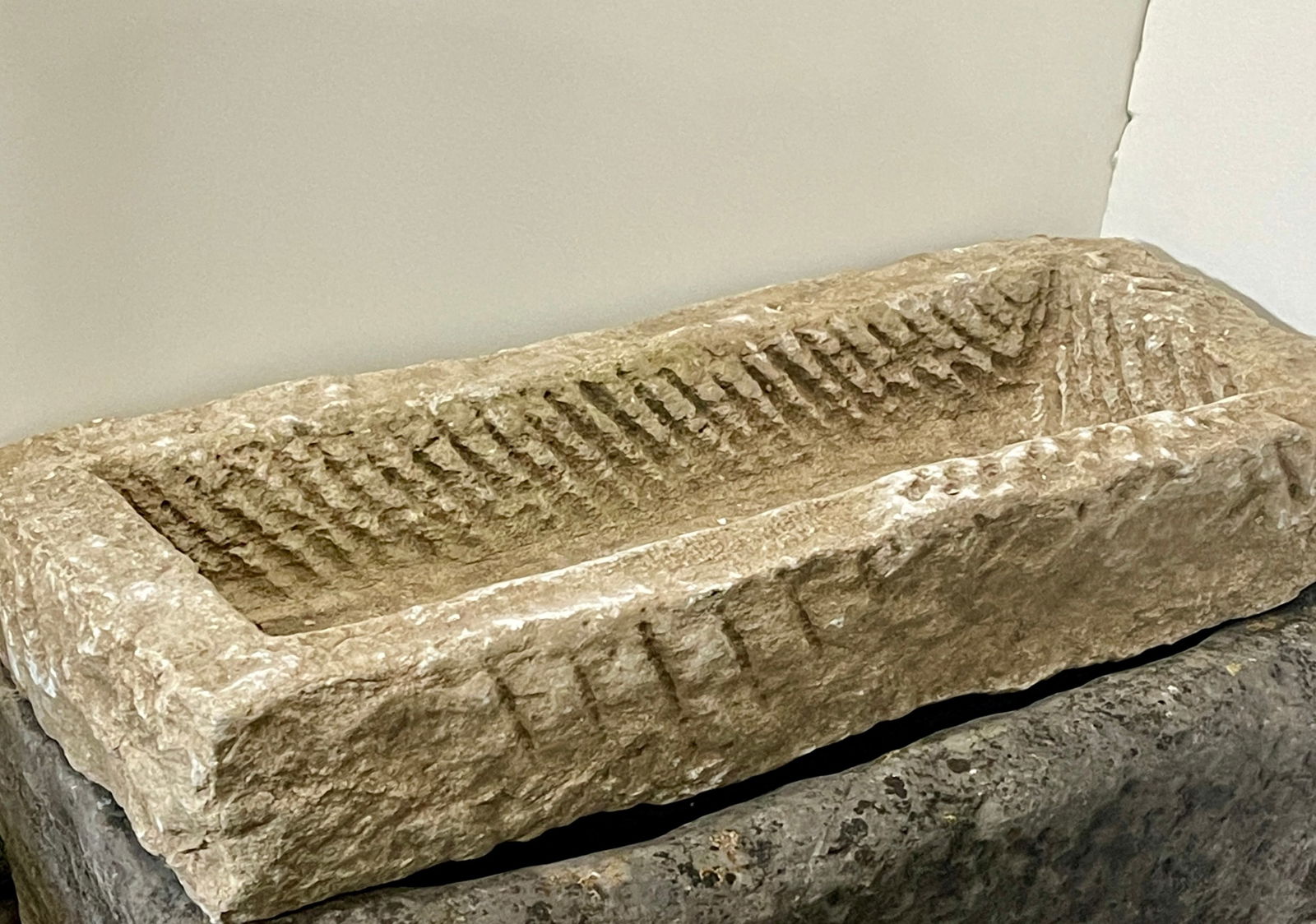 French 19th Century Lime Stone Trough (1 of 1)