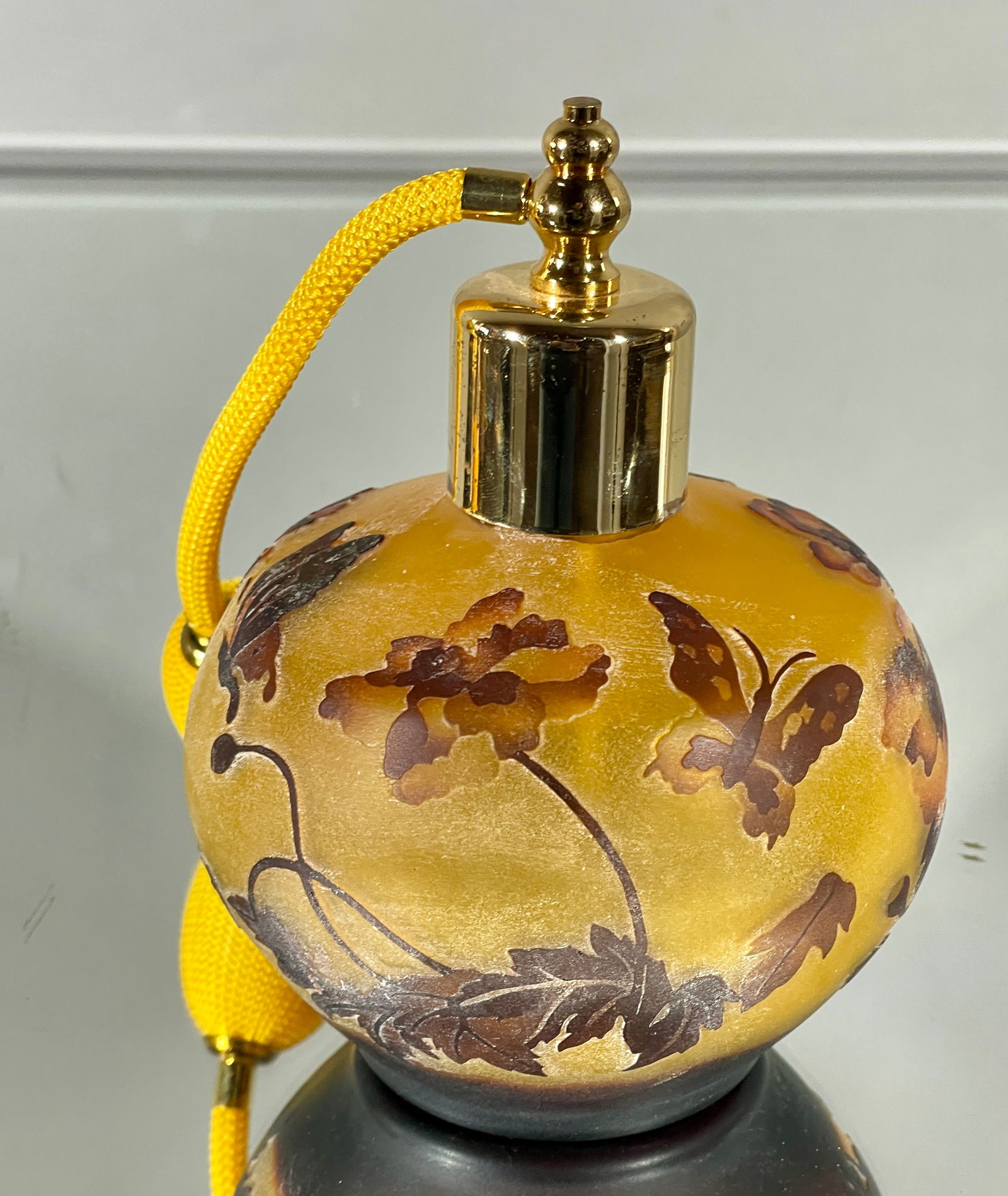 French Cameo Glass Perfume Atomizer (1 of 2)