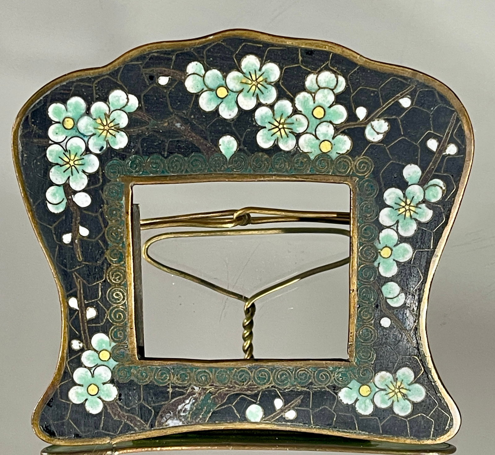 Meiji Period Japanese Cloisonne Picture Frame: Japan, 3 3/4" x 4 1/4", circa 1900