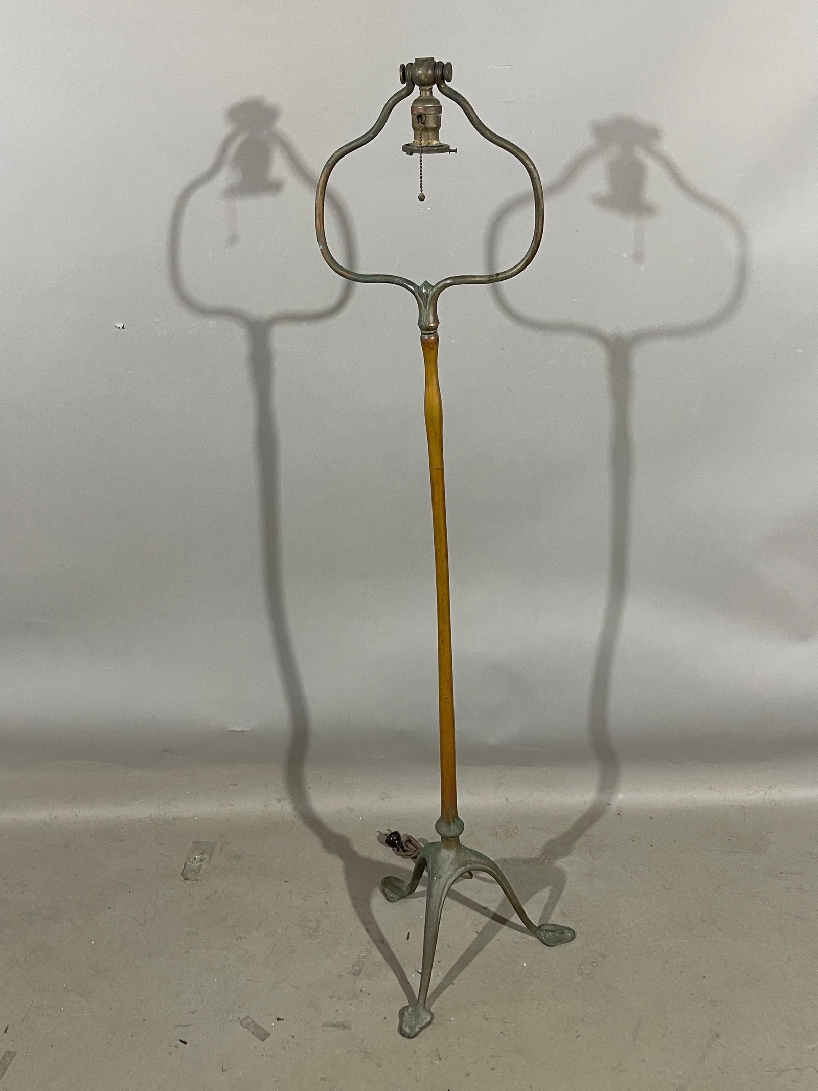 Tiffany Studios Patina Bronze Floor Lamp: signed on bottom Tiffany Studios, New York, # 423, 55"t x, circa 1910
