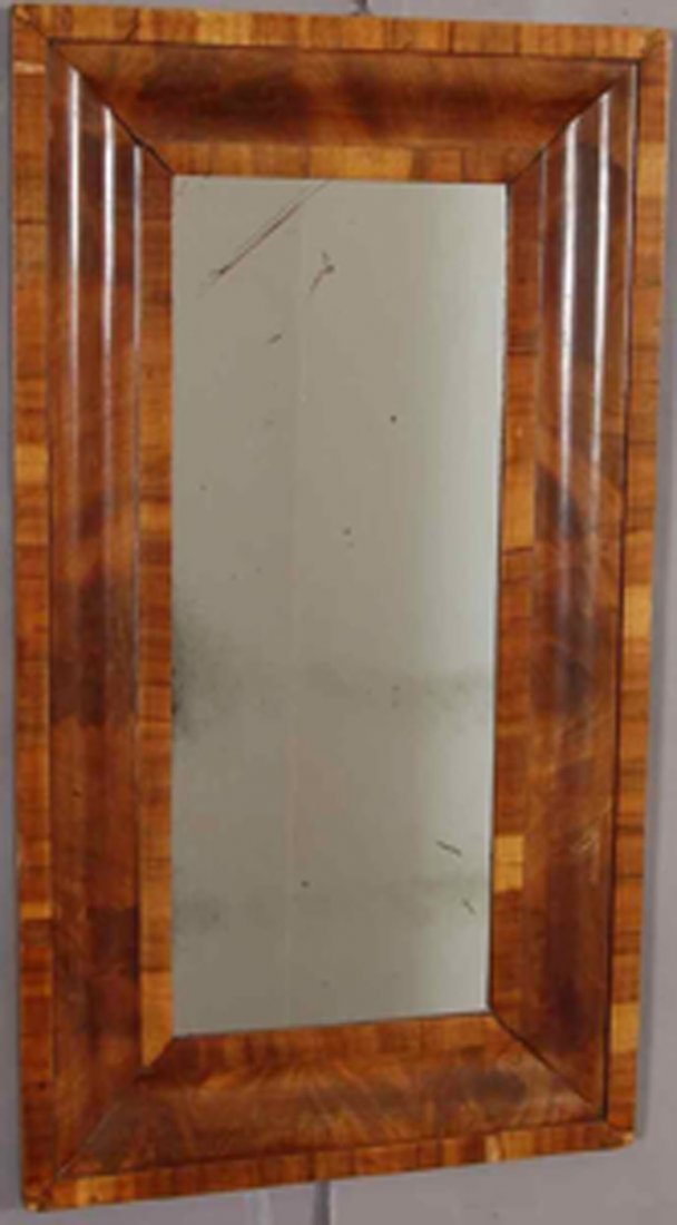 Empire style mahogany ogee hall mirror: 20" x 35" Ca. 1900