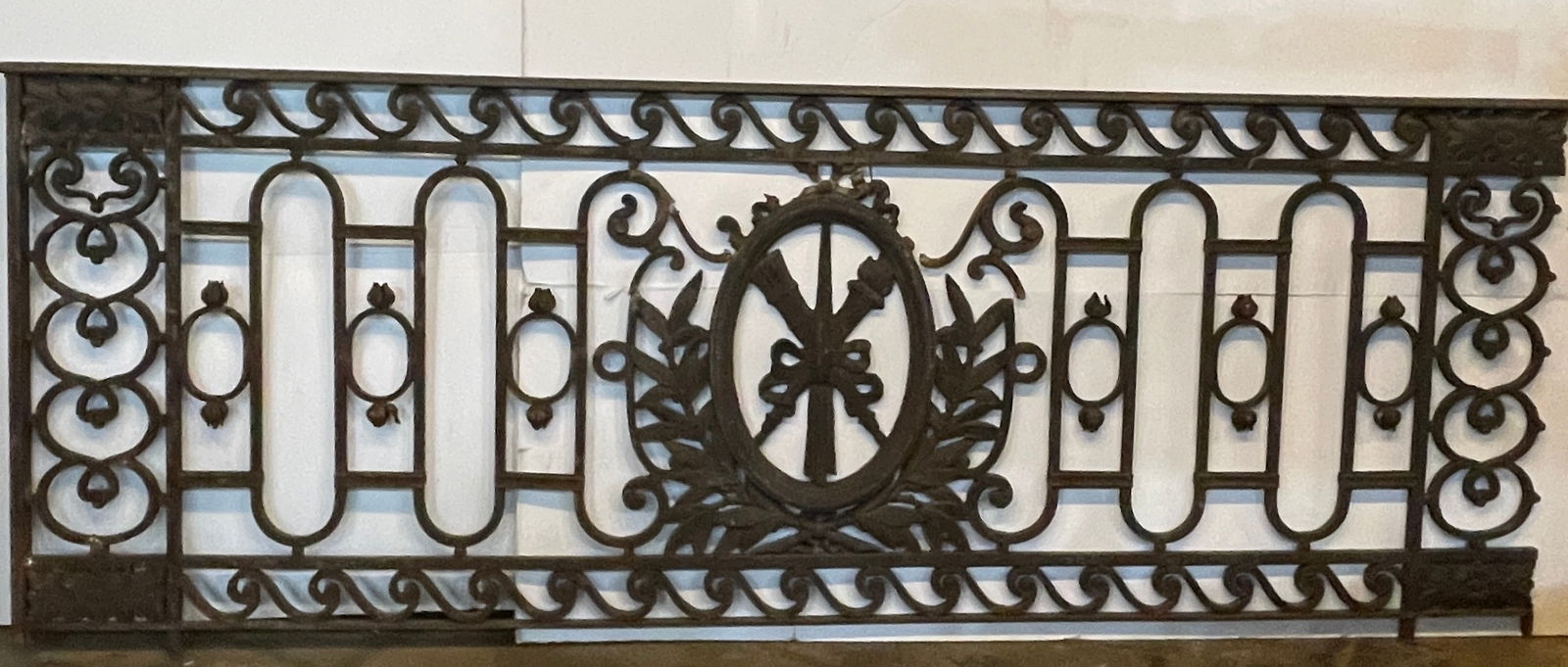 French Louis XVI Style Cast & Wrought Iron Balcony (1 of 2)