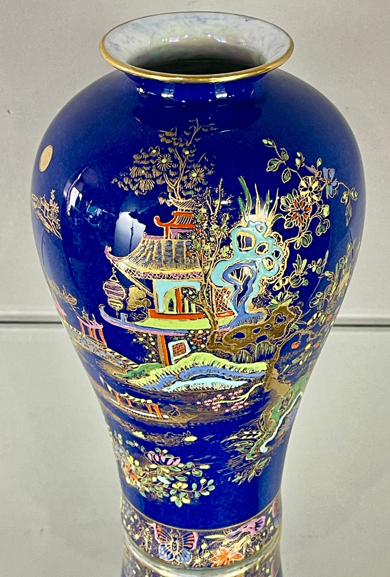 Art Deco Blue Vase (1 of 6)