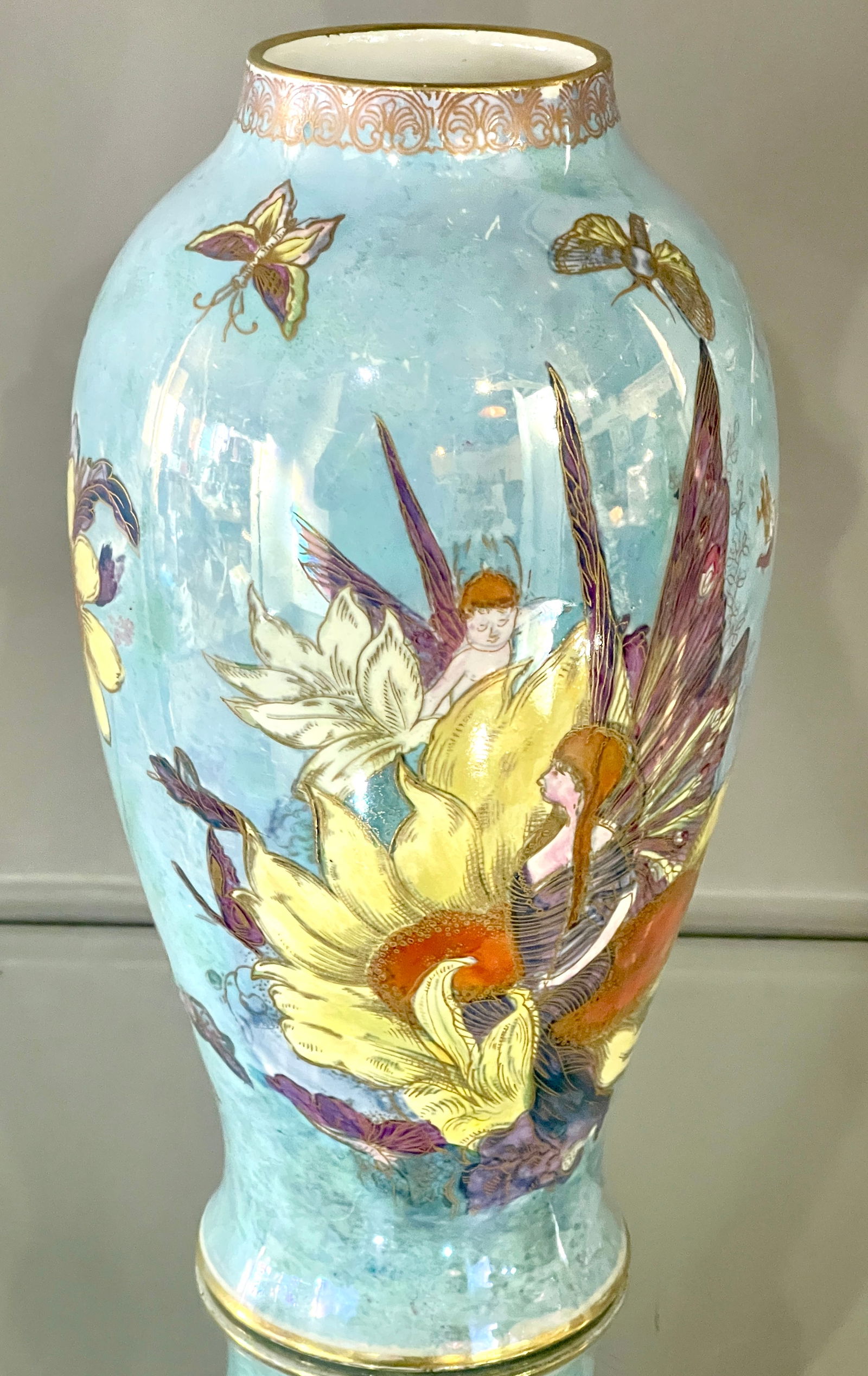 Carlton Ware Blue Fairy Vase (1 of 5)
