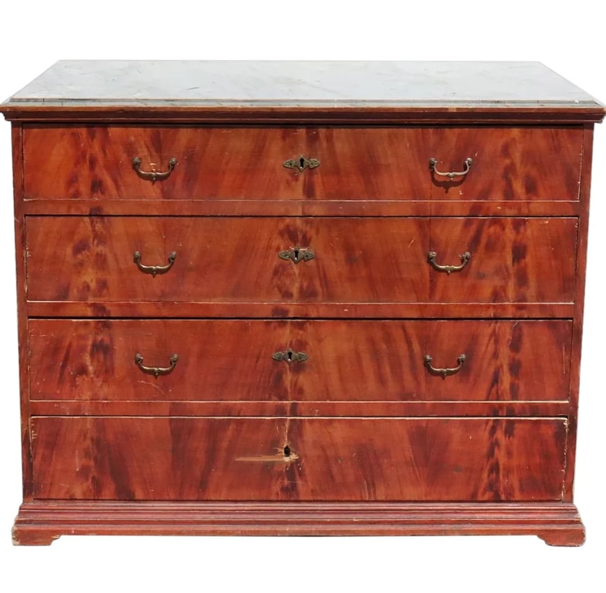 Swedish Folk Art Painted Pine Chest of Drawers 19th century (1 of 8)