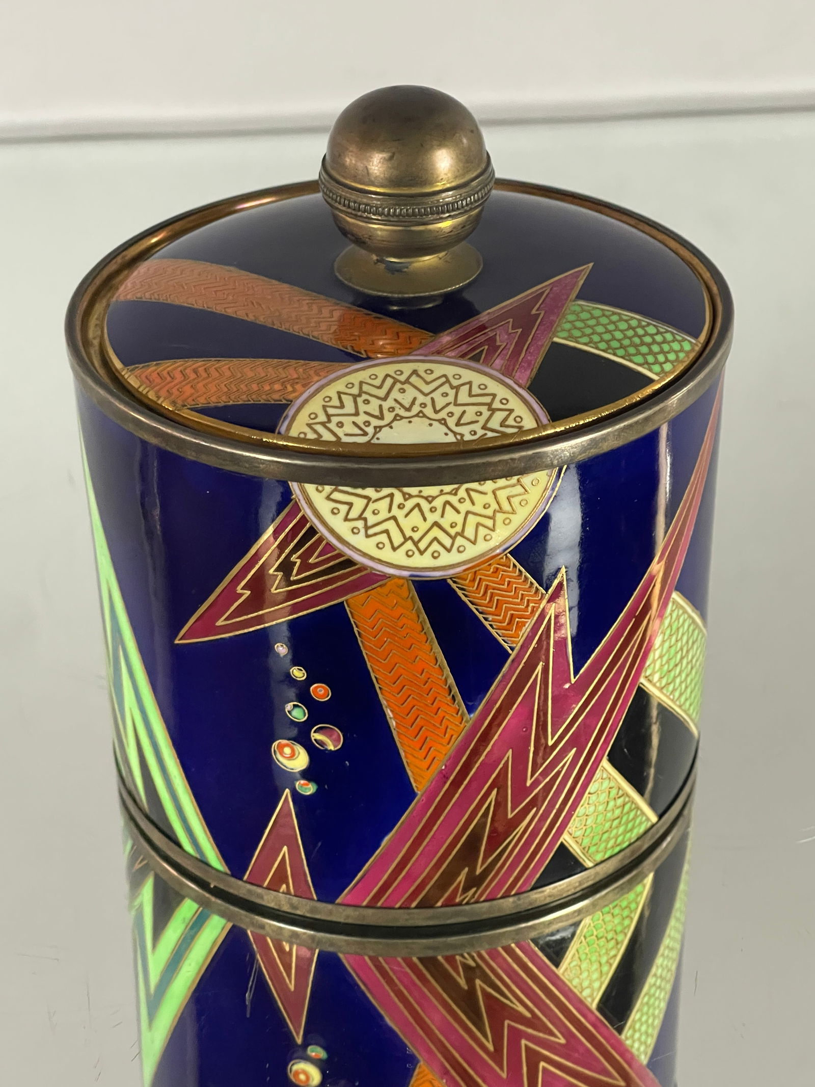 Art Deco Enamled Decorated Humidor (1 of 5)