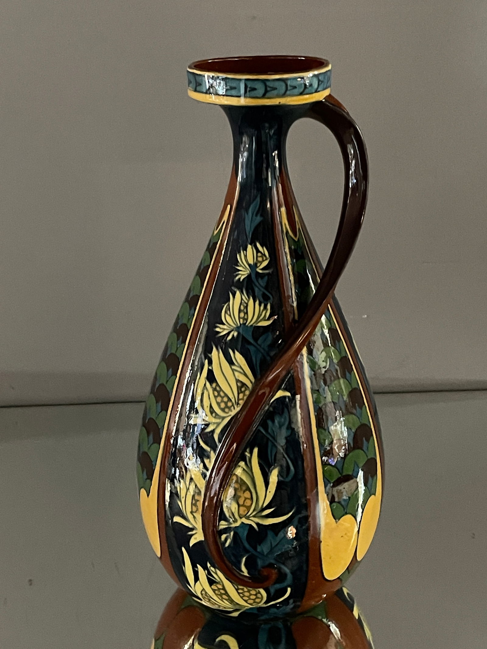 Foley Charles Wileman & Co. Intarsio Vase (1 of 5)