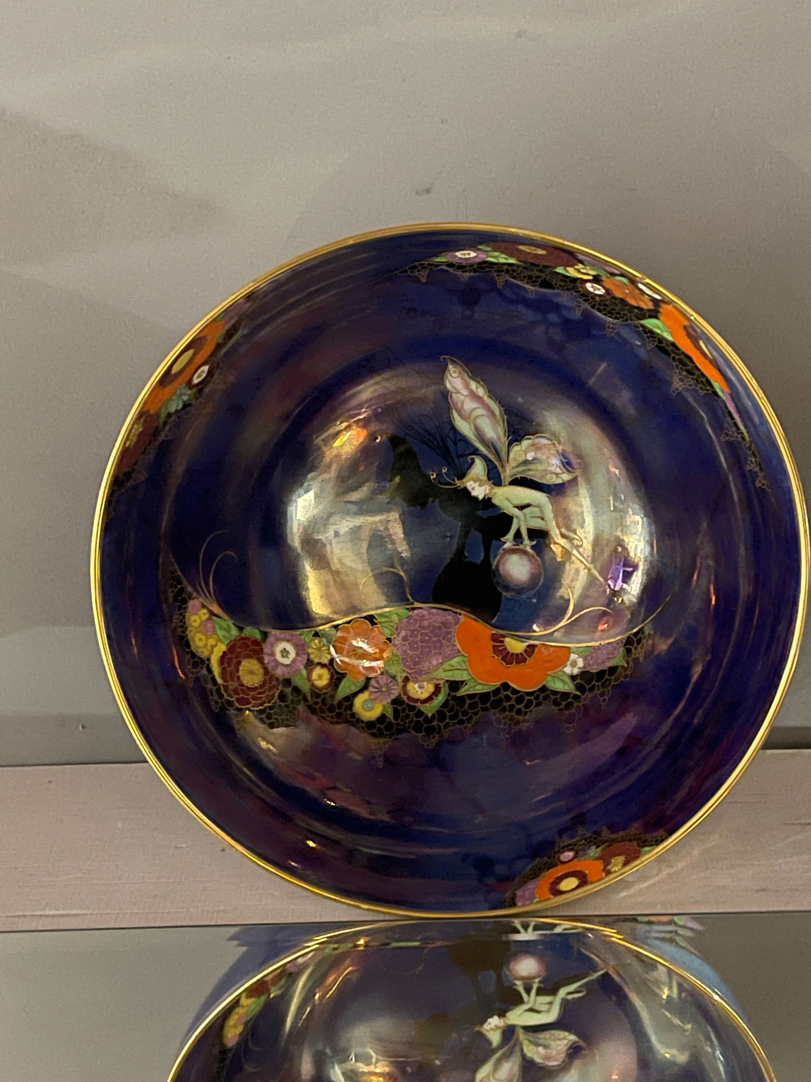 Carlton Ware Fairy Silhouette Lustre Bowl (1 of 6)