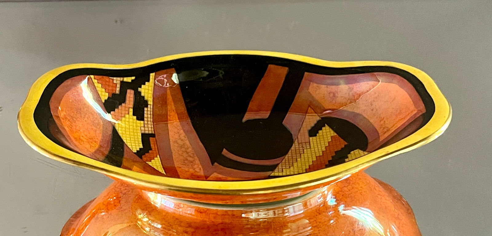 Carlton Ware Art Deco "Jazz Stich" Pattern Tray (1 of 3)