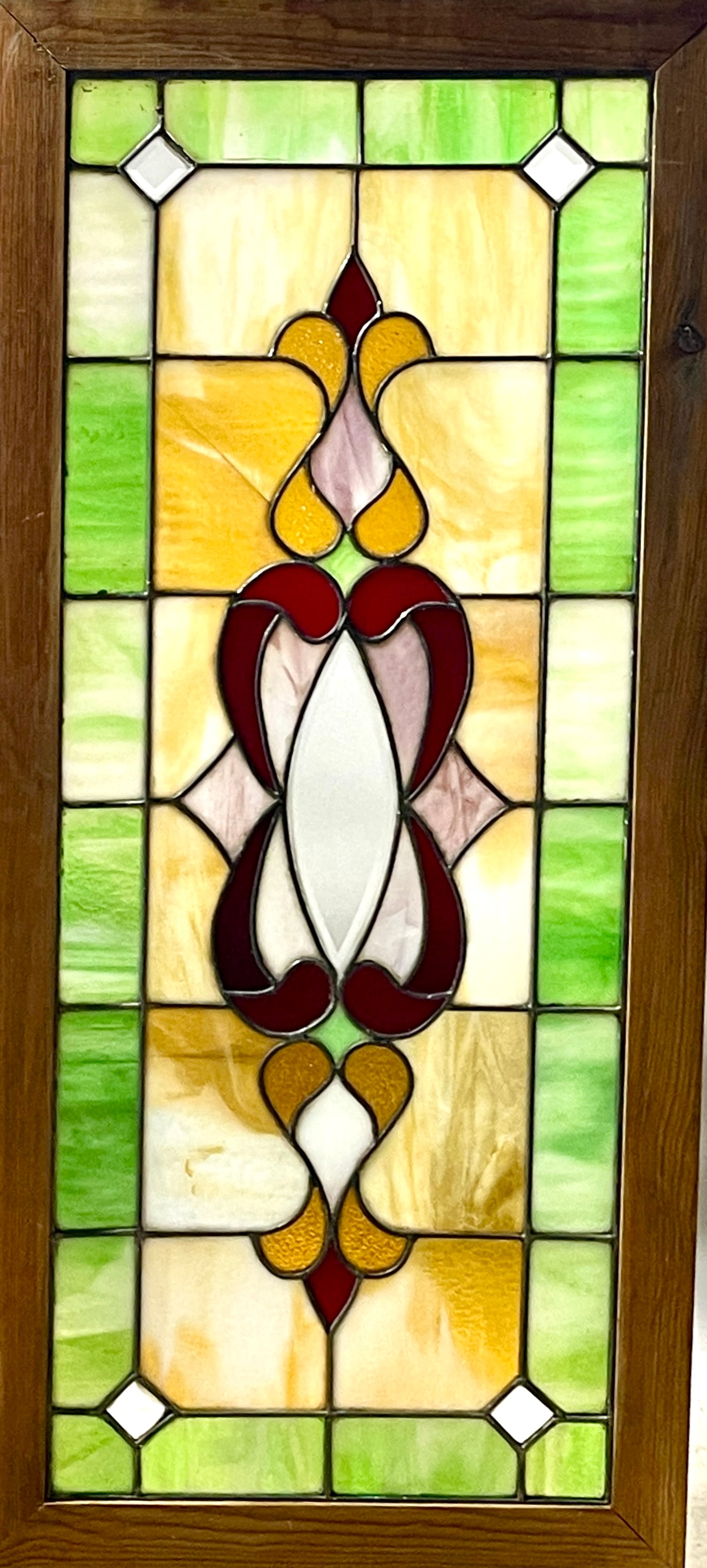 Antique Stain and Beveled Glass Window (1 of 1)