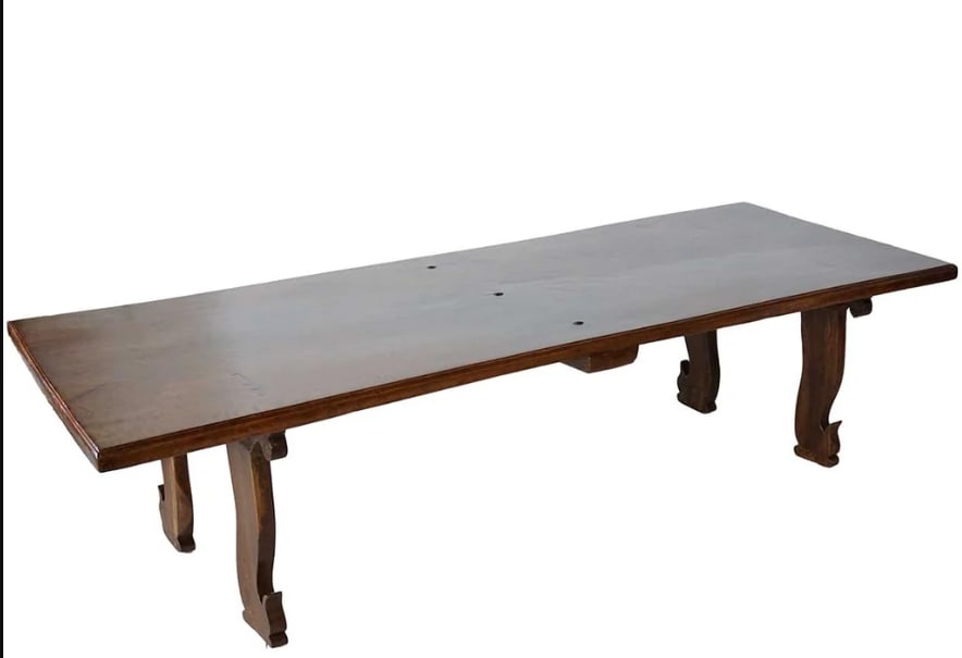 Large Indian Single Plank 78-inch Teak Low Table 19th century (1 of 4)