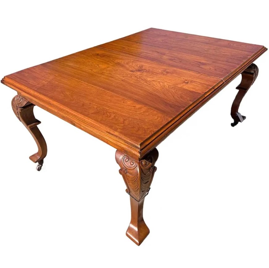 Rare Anglo Indian Teak Campaign Extending Dining Table 1870s (1 of 14)