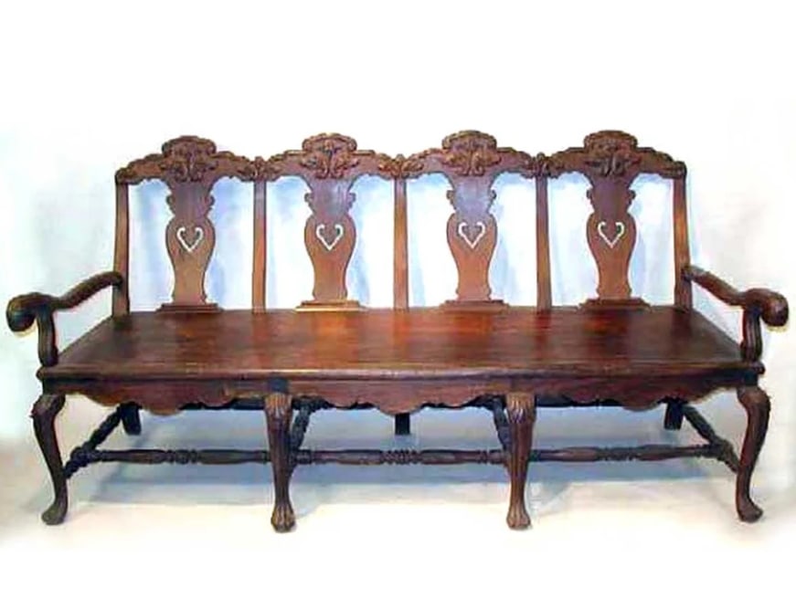 Large Indo-Portuguese Queen Anne Rosewood Settee 1720s (1 of 13)