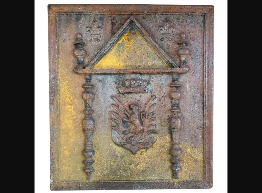 Vintage French Louis XIV Style Fireplace Fireback (1 of 6)
