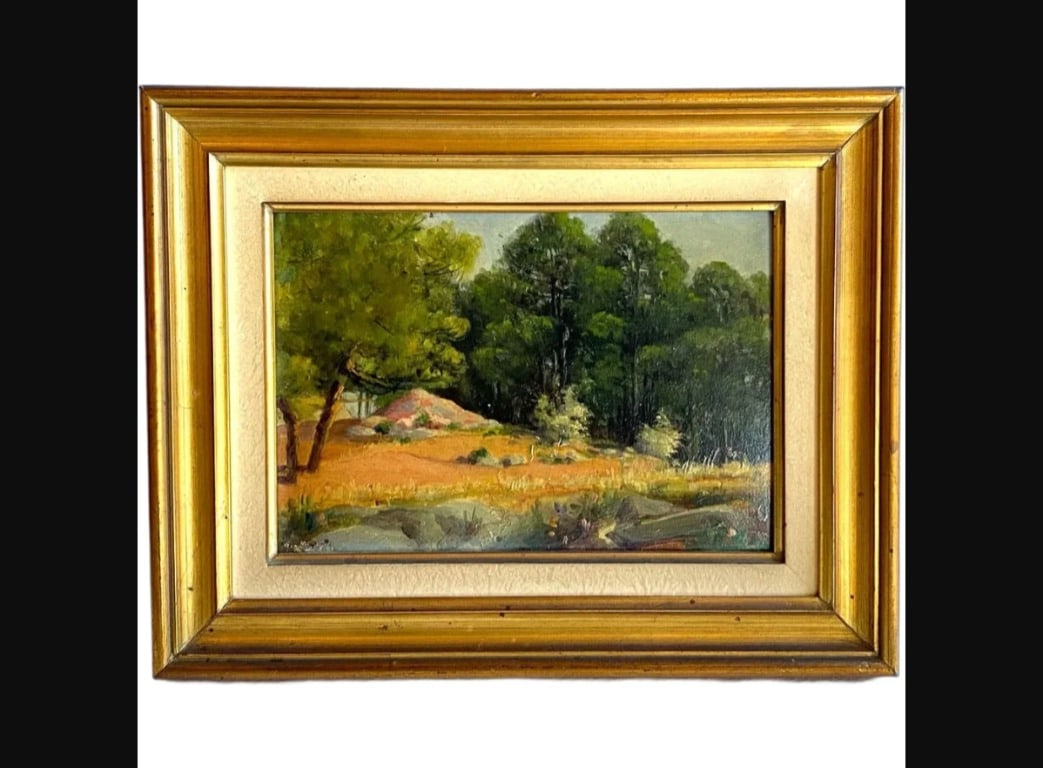 MARIUS CASTELLI Oil on Panel Painting, Pont Sidi M'Cid, Algeria: An antique landscape painting by artist Marius Castelli. PLACE OF ORIGIN Constantine, Algeria | North Africa MAKER Marius Castelli (1870-1959) MARKS Signed (lower left): M. Castelli. Label on reverse: