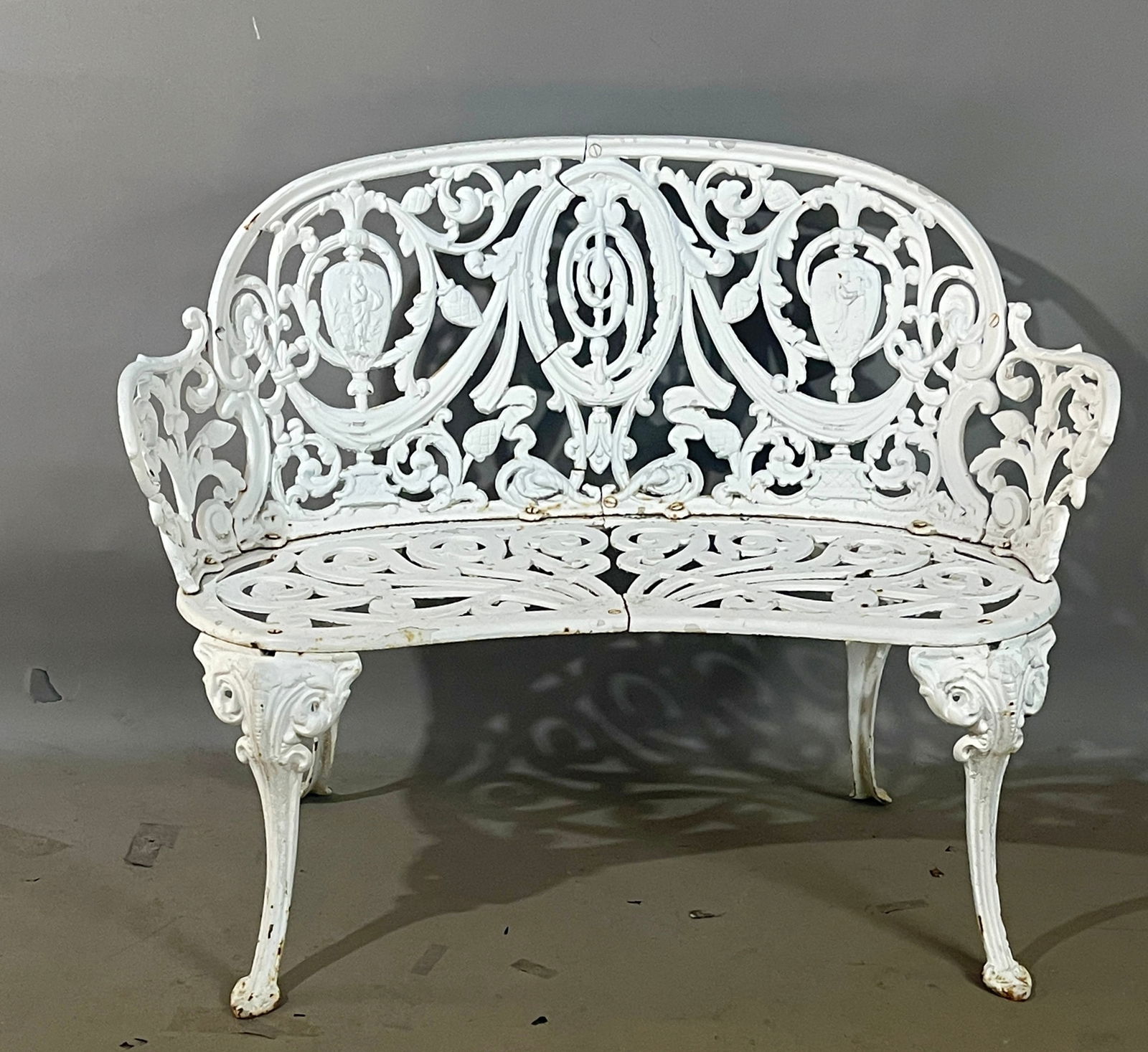 19th Century Versailles Pattern Garden Bench (1 of 3)