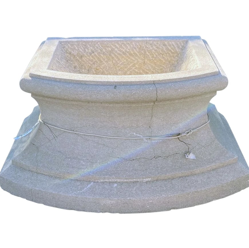 French Neoclassical Limestone Jardiniere (1 of 4)
