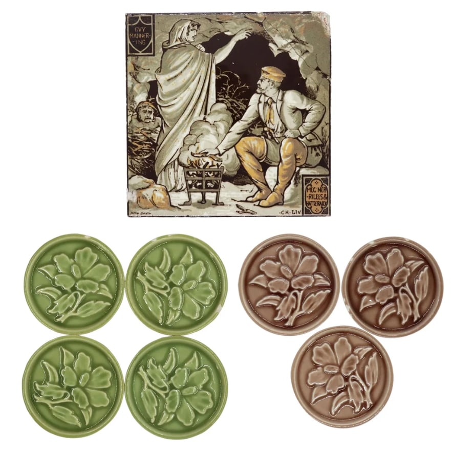 English John Moyr Smith for Minton's and American Majolica Tiles (8) (1 of 4)