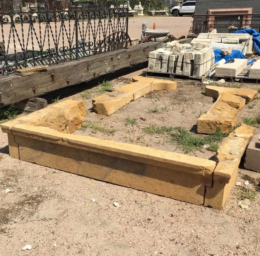 Large French Louis XIII Yellow Limestone Cantilever Fireplace Surround (1 of 8)