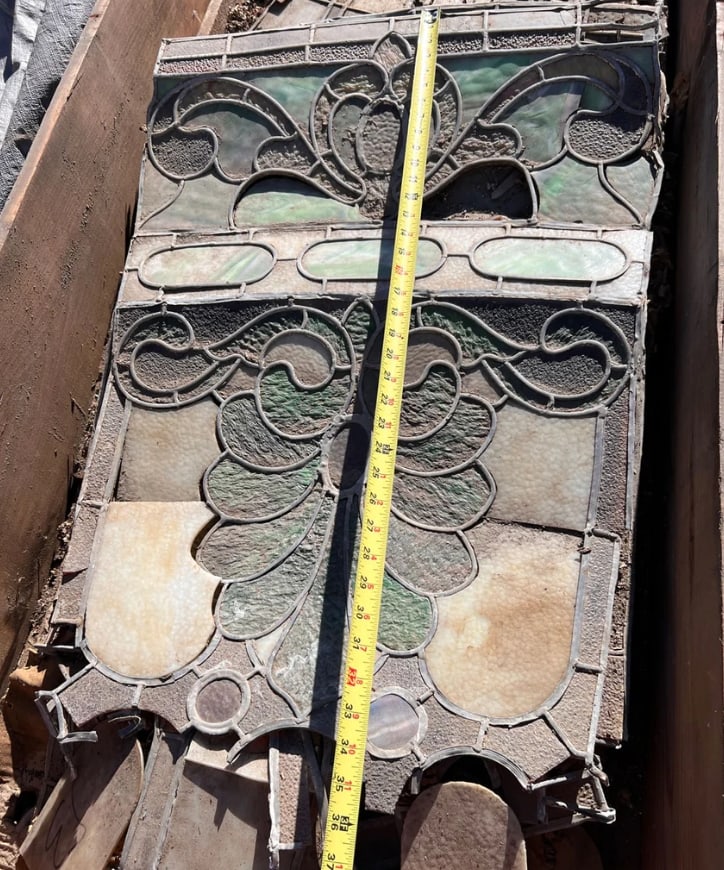American Denver Stained, Jewelled and Leaded Glass Dome Ceiling, for Restoration / Parts (1 of 8)