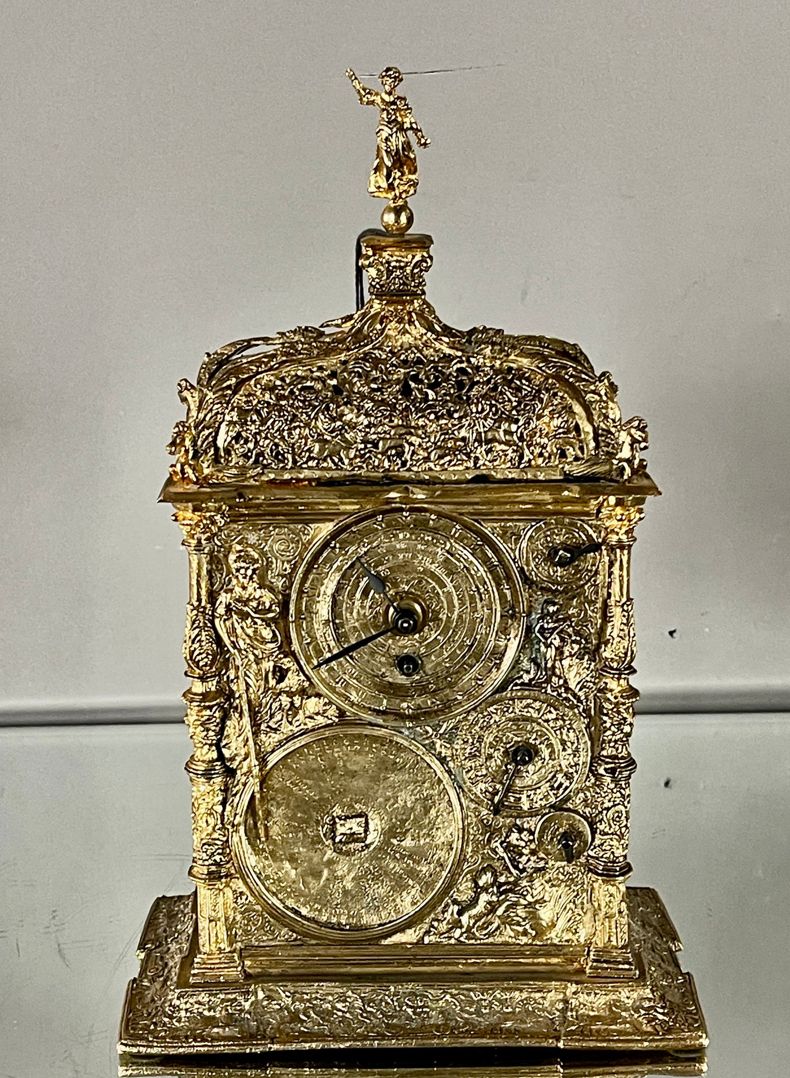Vintage Ornate Bronze Table Clock (1 of 6)
