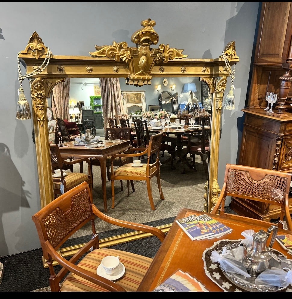 French Renessaince Gold Gilt Mantel Mirror (1 of 1)