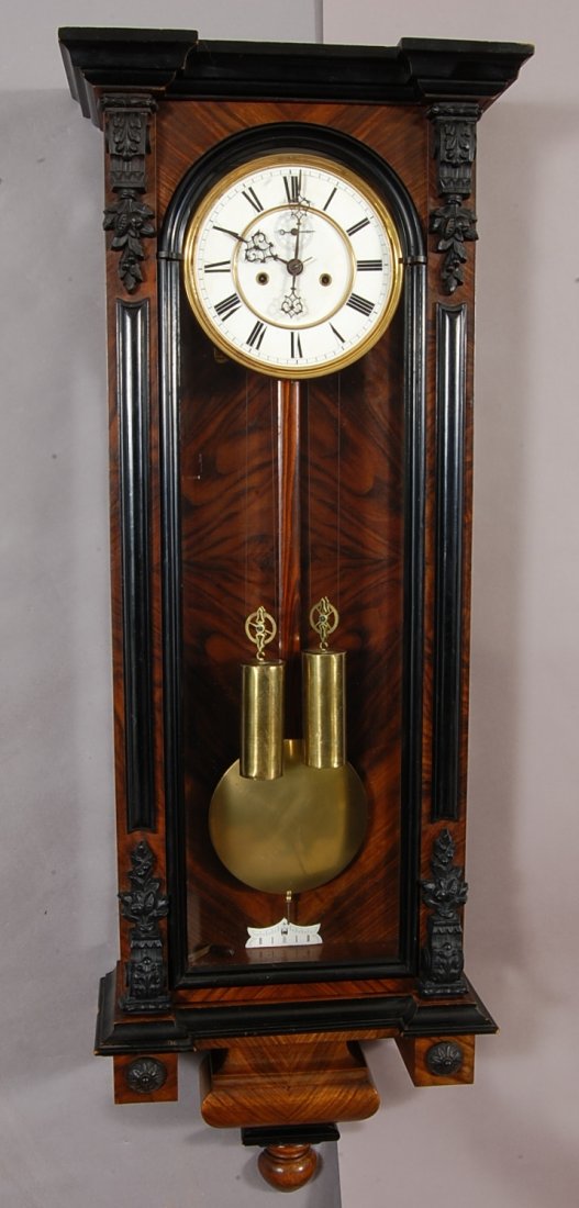 Gustav Becker R.A. Regulator in rosewood case.