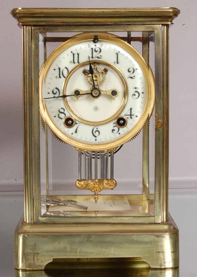 Ansonia Crystal Regulator Mantel Clock