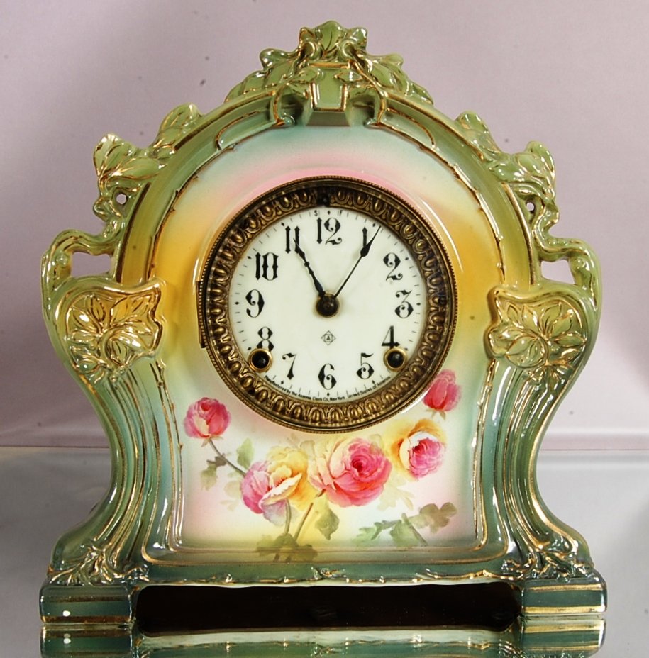 Ansonia Mantel clock In Royal Bonn