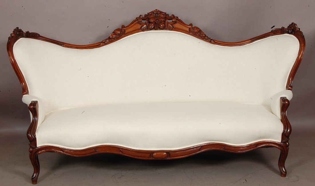 American Walnut carved Settee