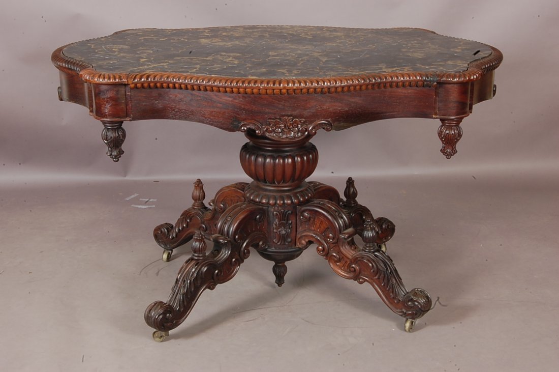 Rare Meeks Early Victorian rosewood parlor table