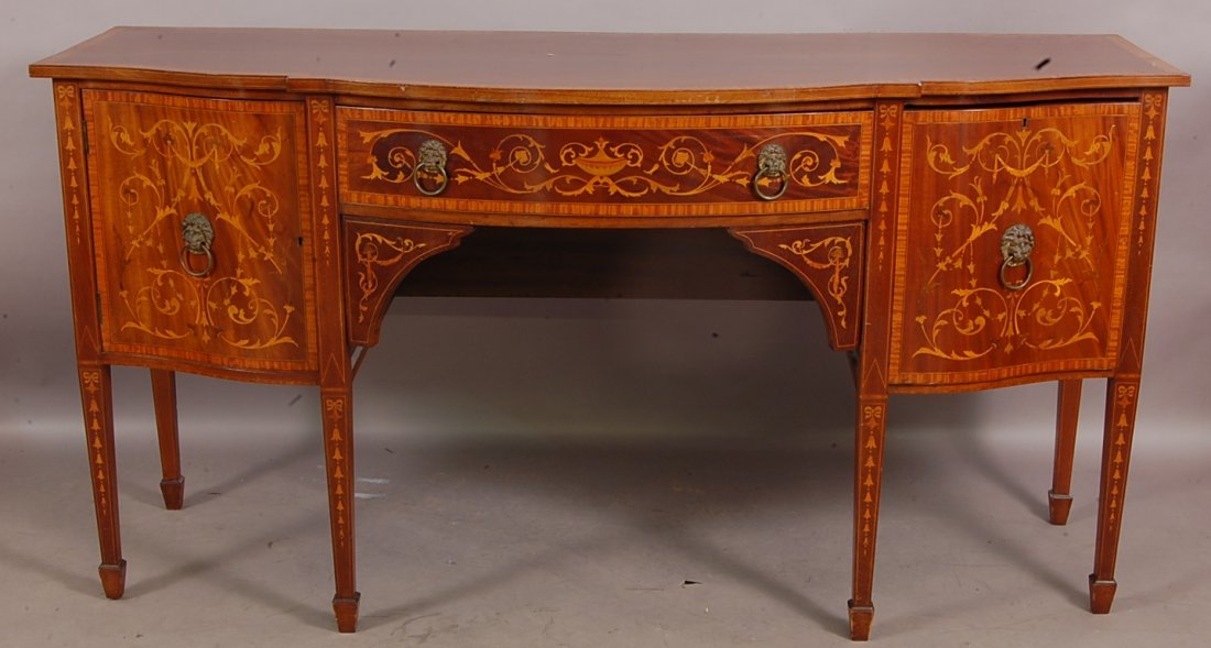 Sheraton style mahognay Bowfront sideboard