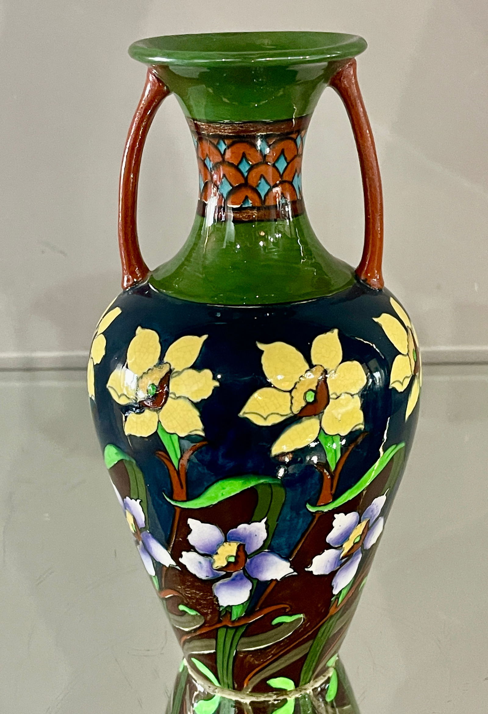 Foley "Intarsio" Two Handled Art Nouveau Vase (1 of 4)