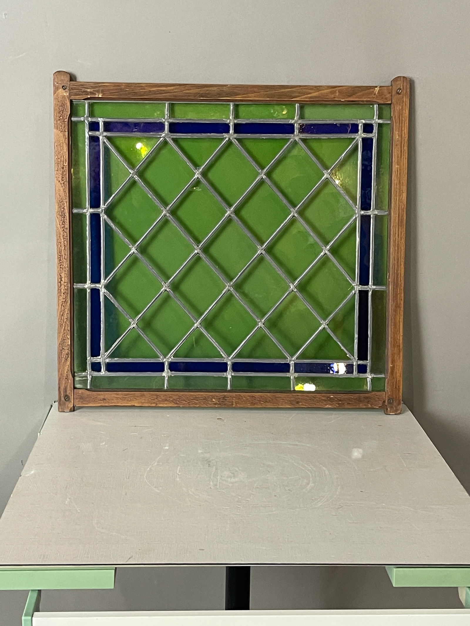 French Gothic Style Stain & Leaded Glass Window (1 of 1)