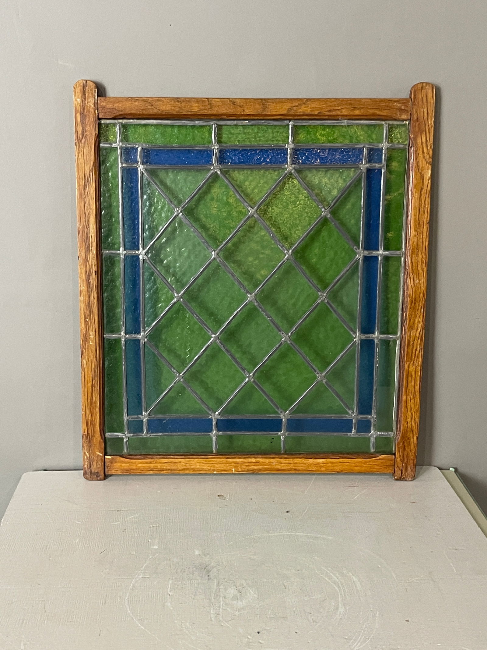 French Gothic Style Stain & Leaded Glass Window (1 of 1)