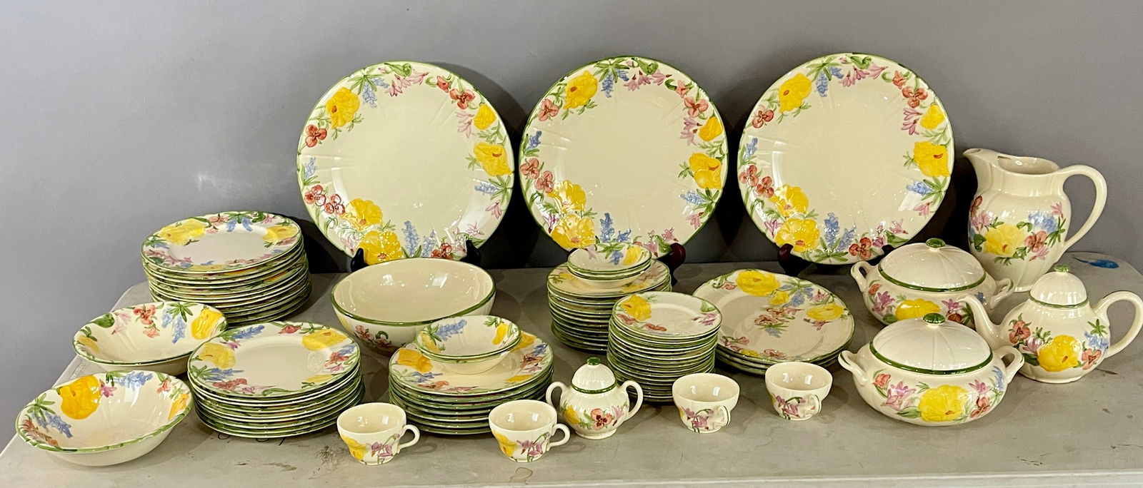 Fransican Wild Flower Partial Dinner Set