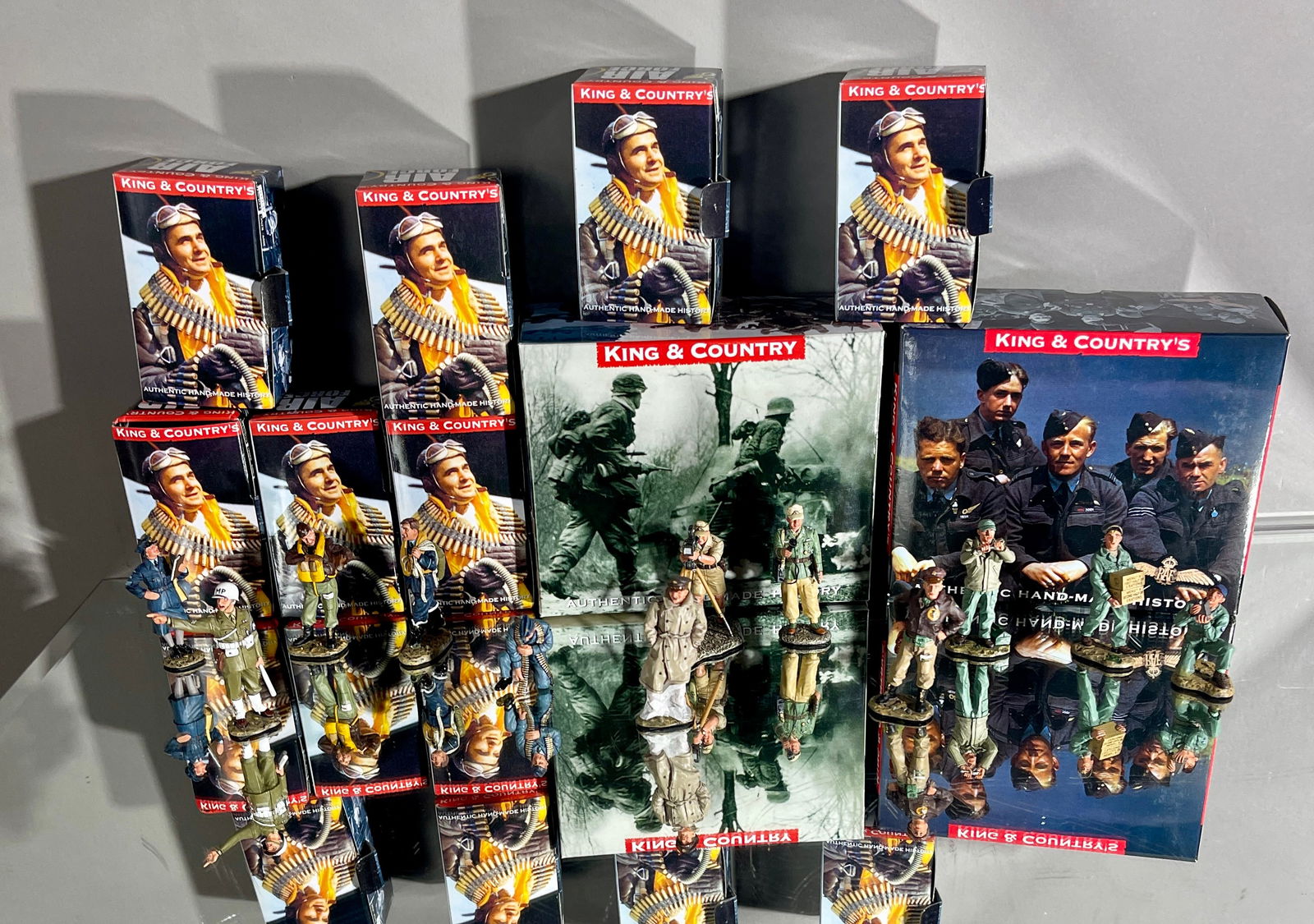 12 King & Country Military Soldiers: DIMENSIONS: 2 1/2"t ORIGIN: China CIRCA: 2010.