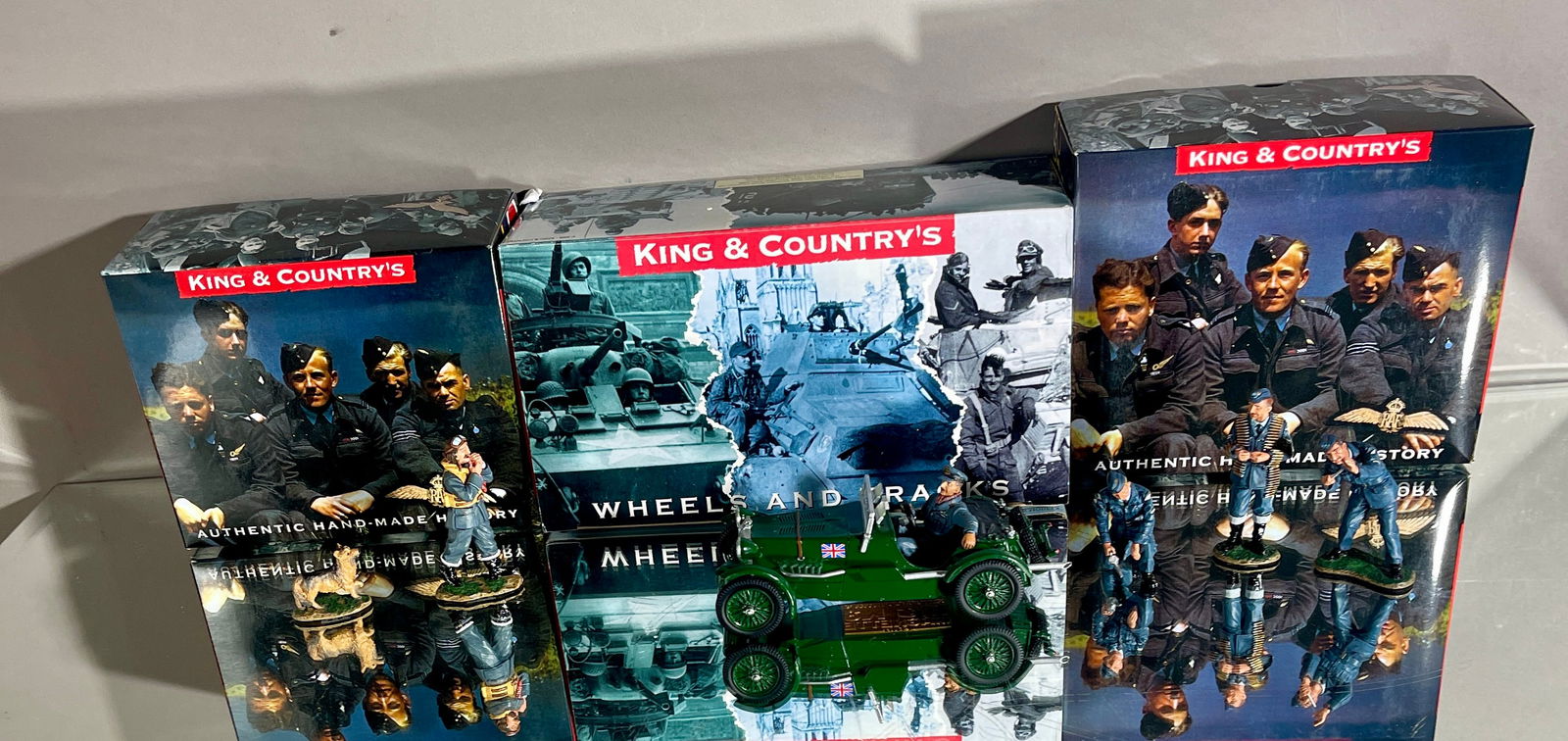 6 King & Country's MG K-3: with boxes. DIMENSIONS: 5"L ORIGIN: China CIRCA: 2010.