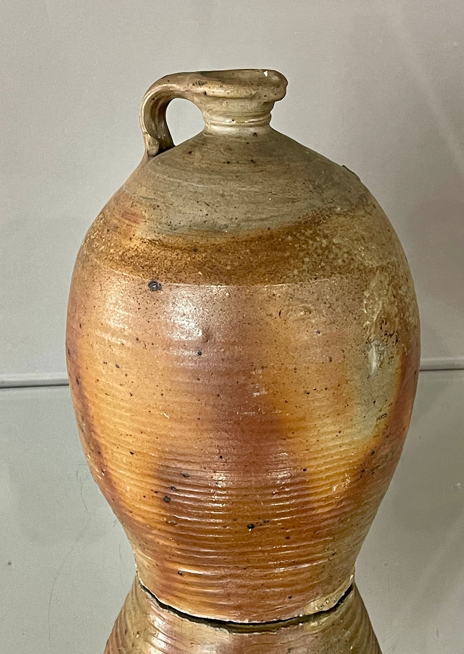 19th Cent. French Provincial Stoneware Jug (1 of 3)