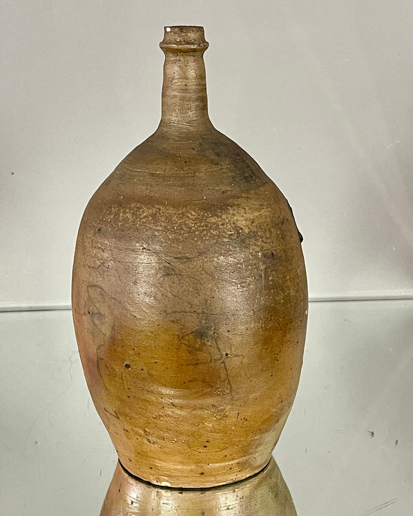 Late 19th Cent. Fr. Earthware Pottery Jug (1 of 3)
