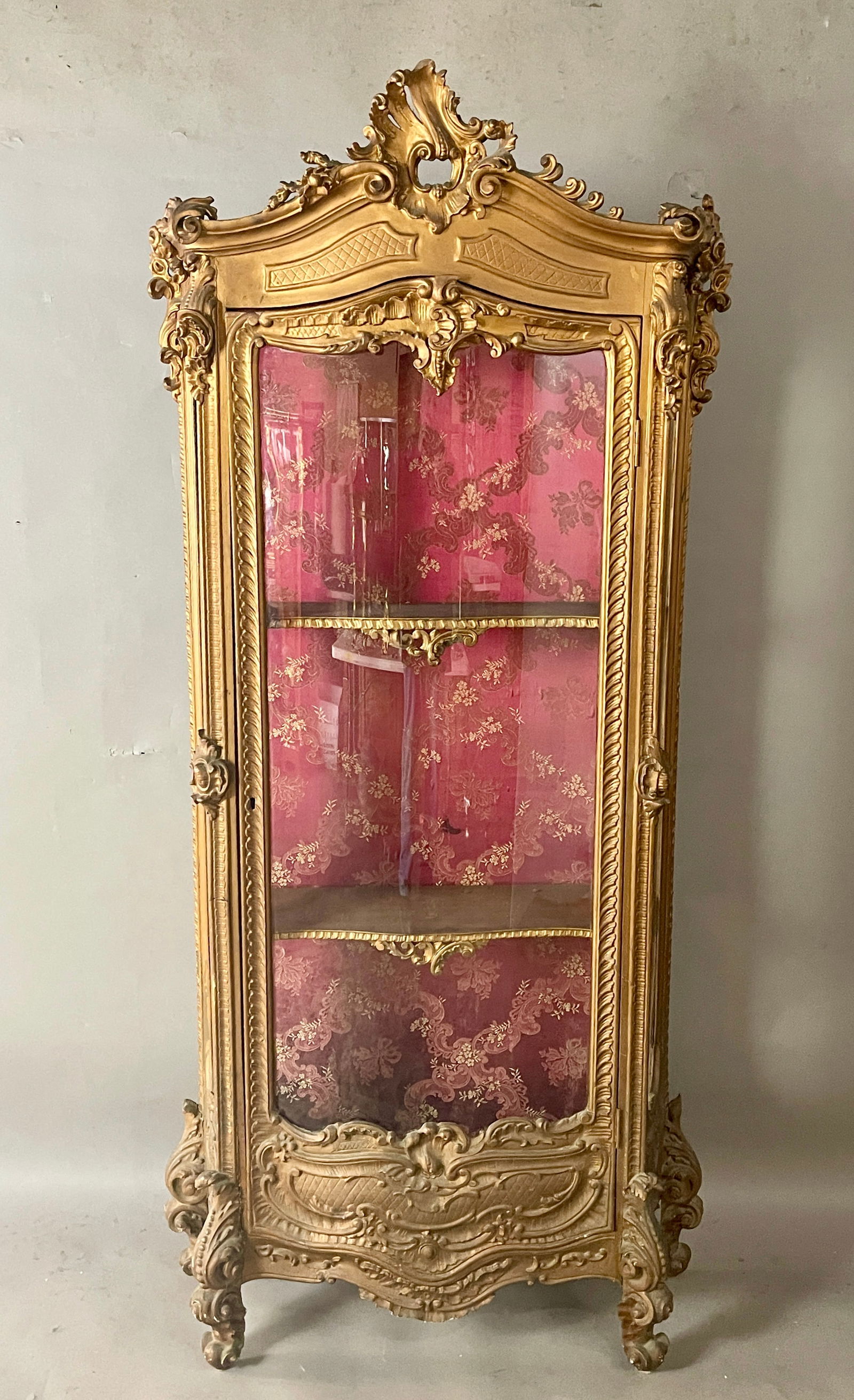 19th Century Italian Gilted Curio Cabinet (1 of 4)
