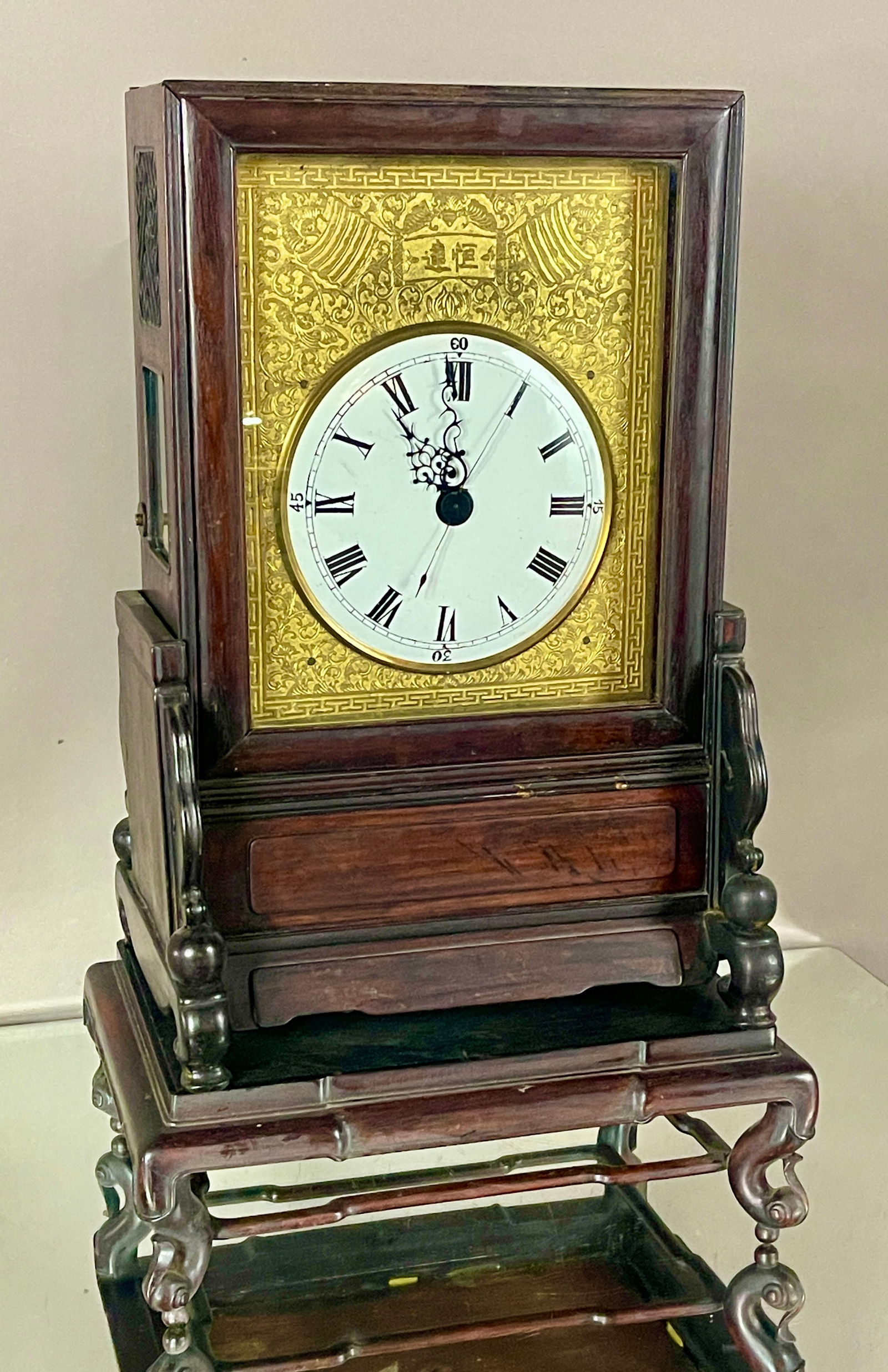 Mid 19th Cent. Chinese Rosewood Bracket Clock (1 of 6)