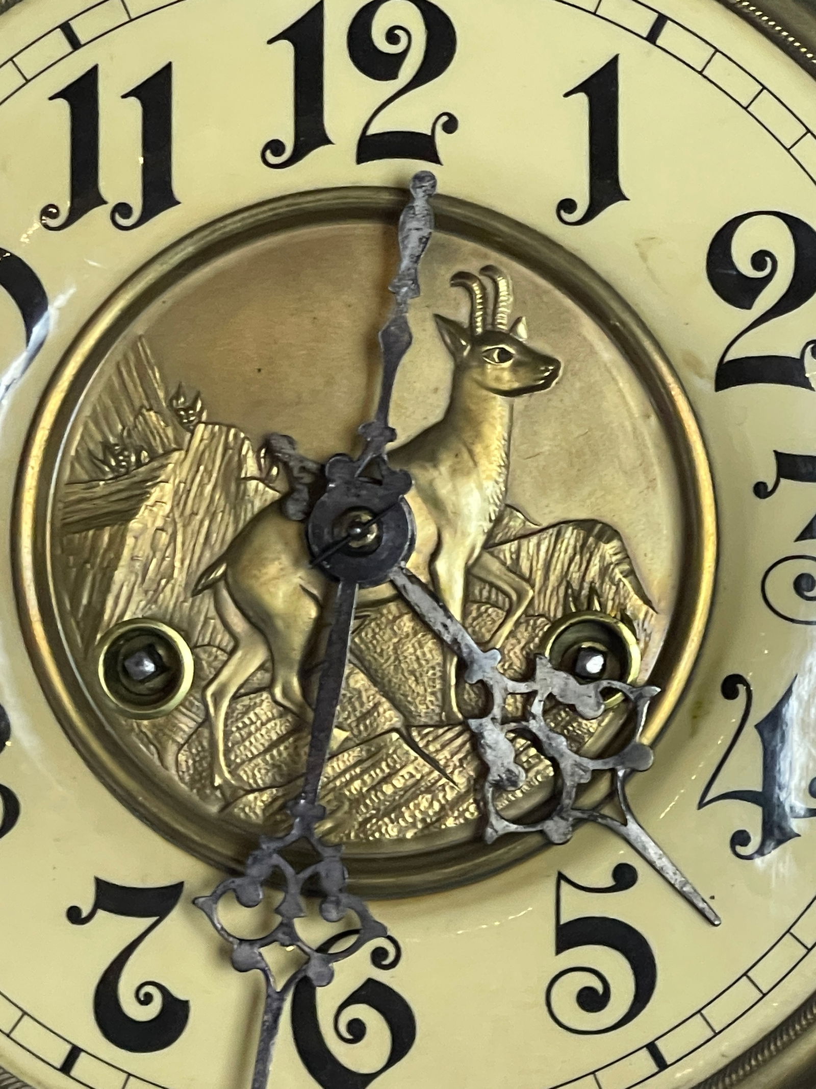 German Free Swinger Walnut Wall Clock - 4