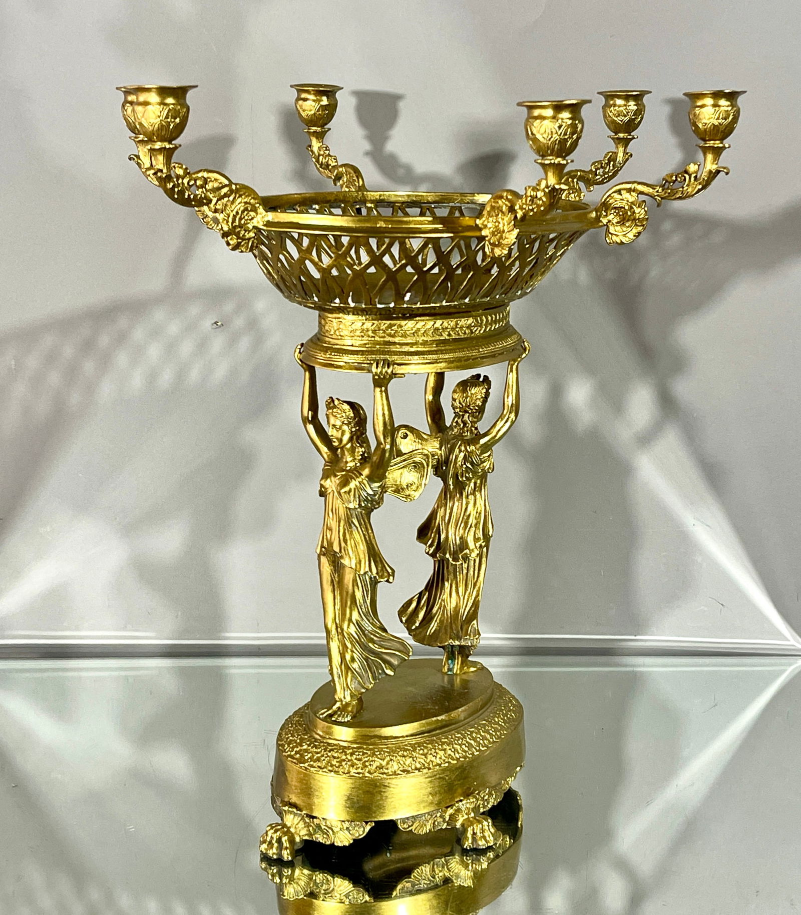 French Dore Bronze Center Piece (1 of 4)