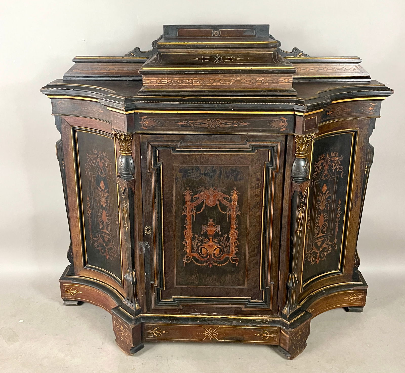 Renesainnce Revival Rosewood Parlor Cabinet (1 of 3)