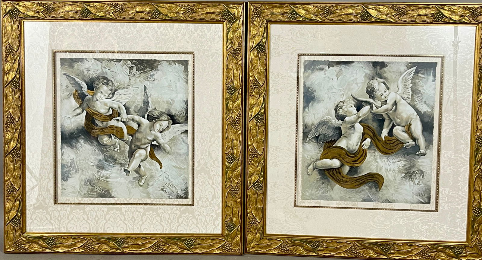 Pair of Richard Hall Gaurdian Duet Lithographs (1 of 7)