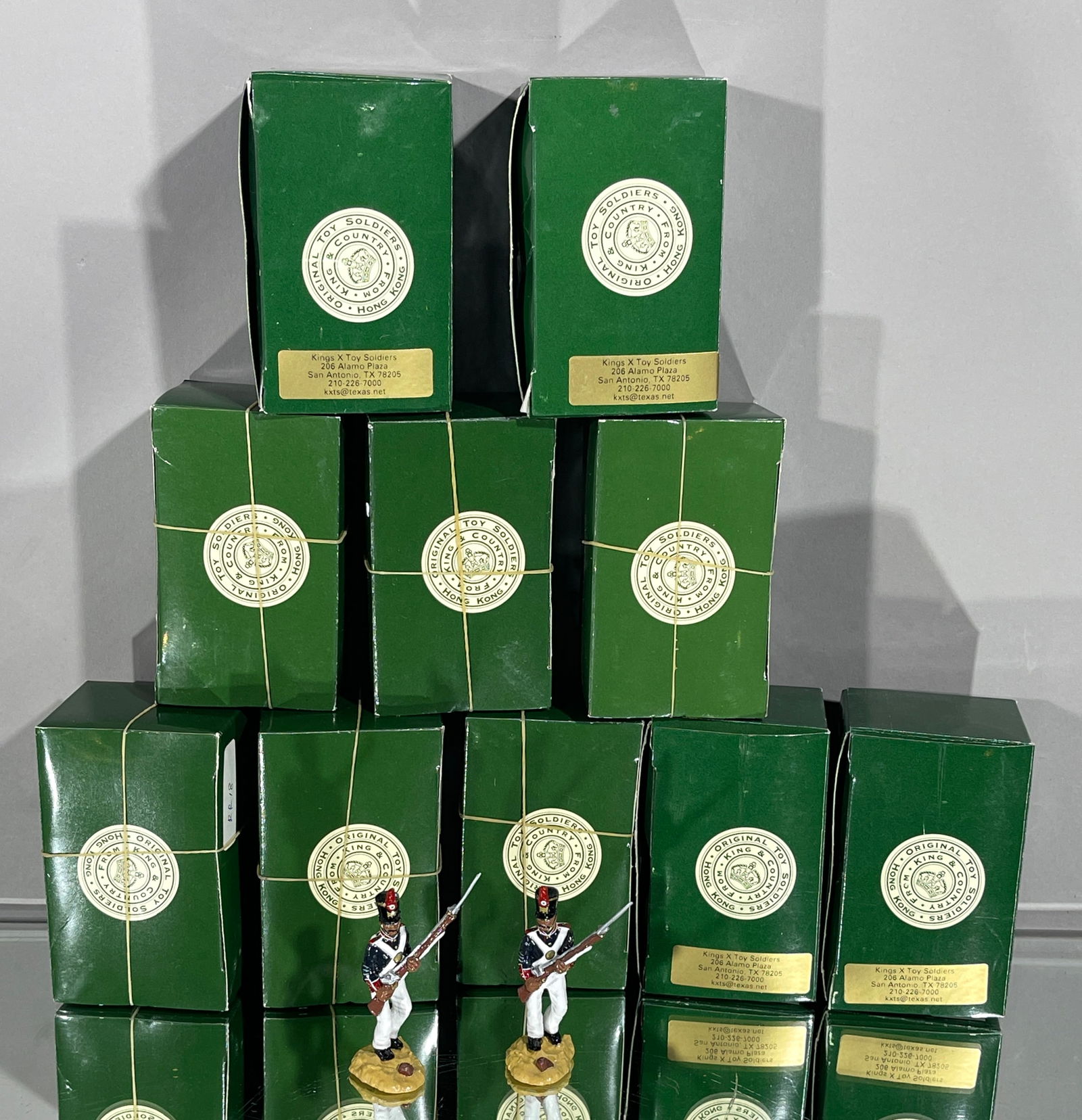 10 King & Country's Metal Toy Soldiers: With original boxes. CIRCA: 1990.